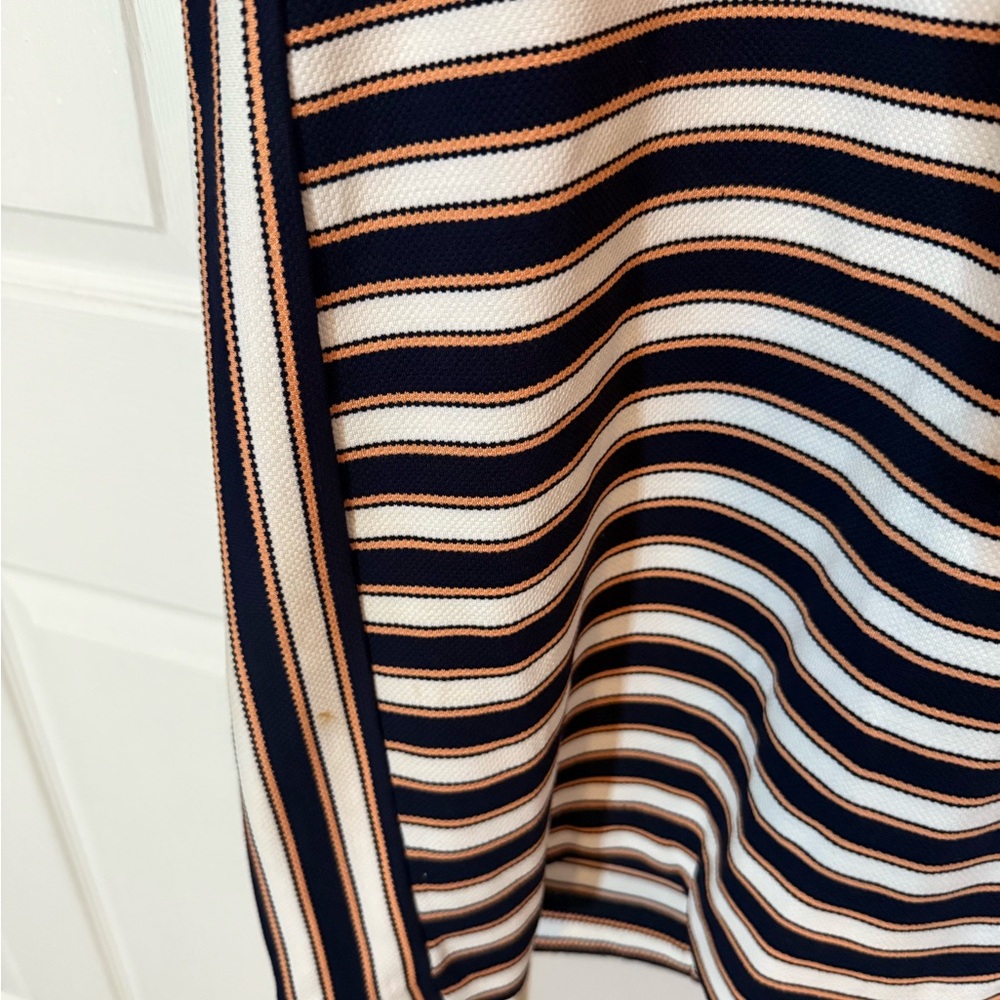 Banana Republic Navy, Yellow and White Striped Midi Dress - Picture 4 of 5